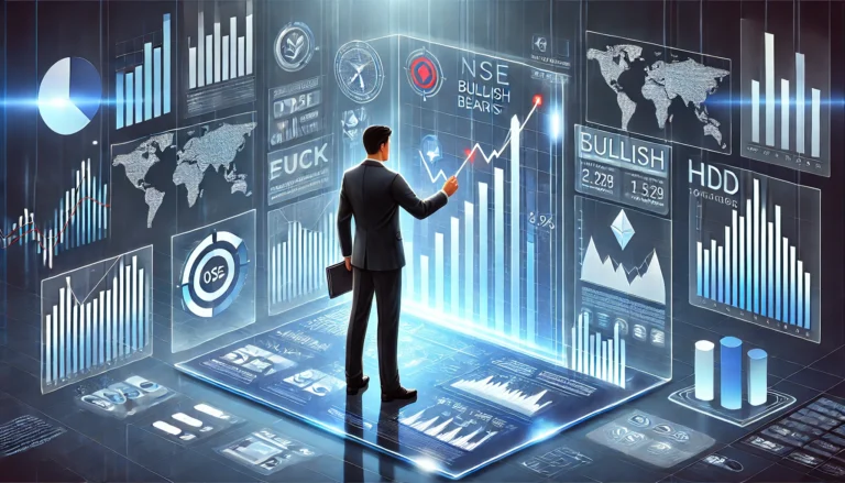 Investor analyzing derivative options trading on NSE and BSE"