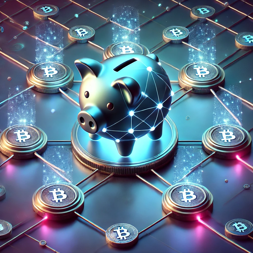 Illustration of decentralized finance (DeFi) earning passive income